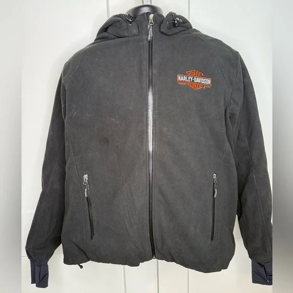 Harley Davidson Hooded Riding Jacket w/ Armor - Picture 1 of 7
